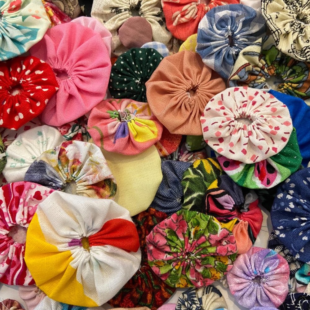 Handmade YoYos 100 Fabric YoYos from 5/8 inch up to 2 inch Sewing Supplies